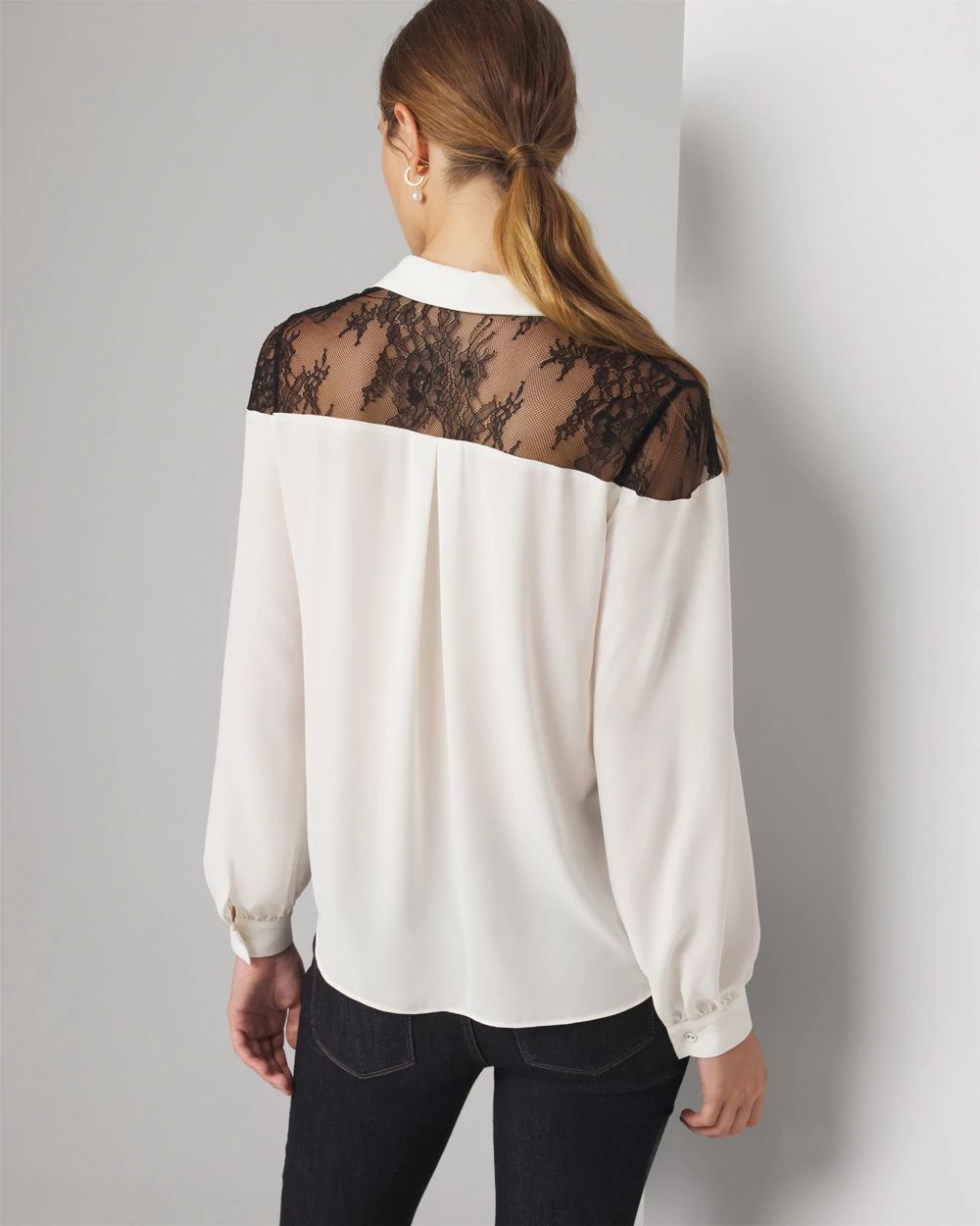 LACE SHIRT / WHT main image 0